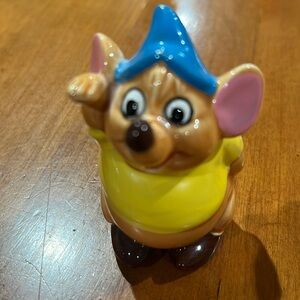 Disney Japan Yellow Gus Cinderella Ceramic Figurine Porcelain Mouse
